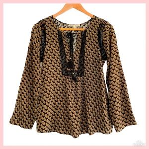 Anthropologie Boho Owl Blouse